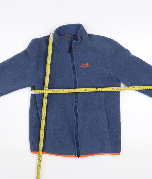 Jack Wolfskin Boys Blue Fleece Full Zip Jacket 16 Years Outdoor Hiking