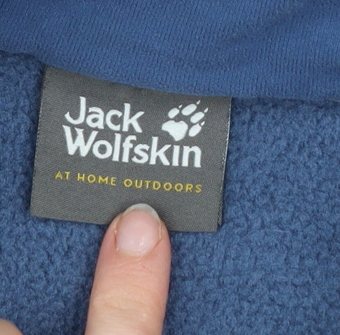 Jack Wolfskin Boys Blue Fleece Full Zip Jacket 16 Years Outdoor Hiking