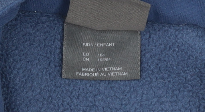 Jack Wolfskin Boys Blue Fleece Full Zip Jacket 16 Years Outdoor Hiking