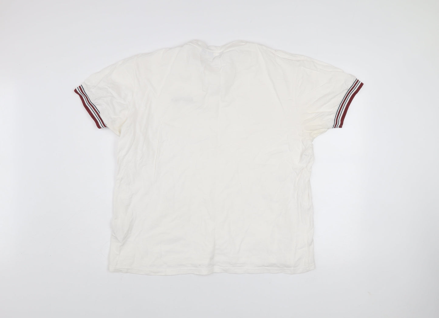 Ben Sherman Men's White XL Short Sleeve Cotton Crew Neck T-Shirt