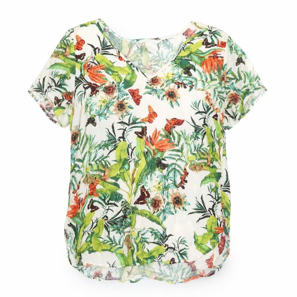 H&M Women's Multicoloured Floral Viscose Blouse Size 6