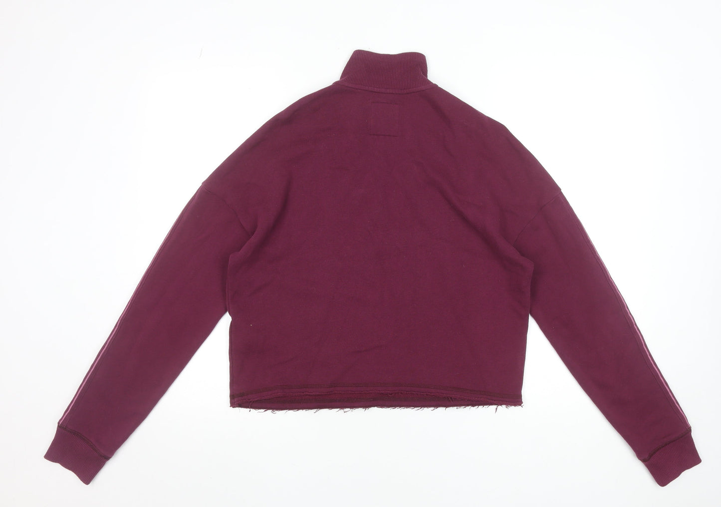 Gilly Hicks by Hollister Womens Burgundy 1/2 Zip Logo Sweatshirt M