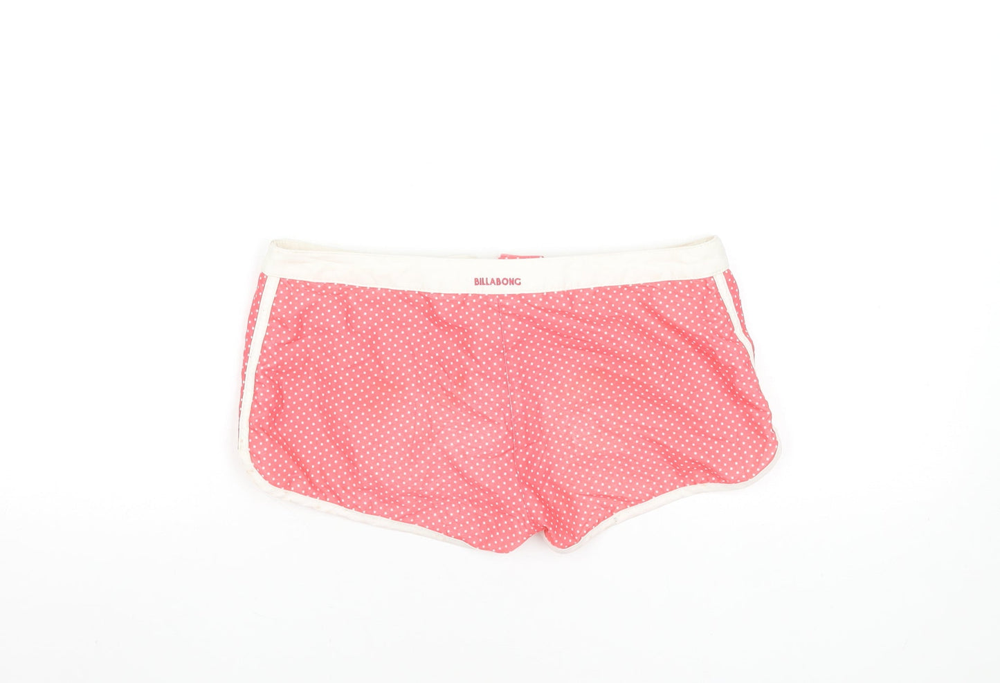 Billabong Womens Pink Polka Dot Biker Activewear Shorts XS