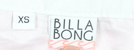 Billabong Womens Pink Polka Dot Biker Activewear Shorts XS