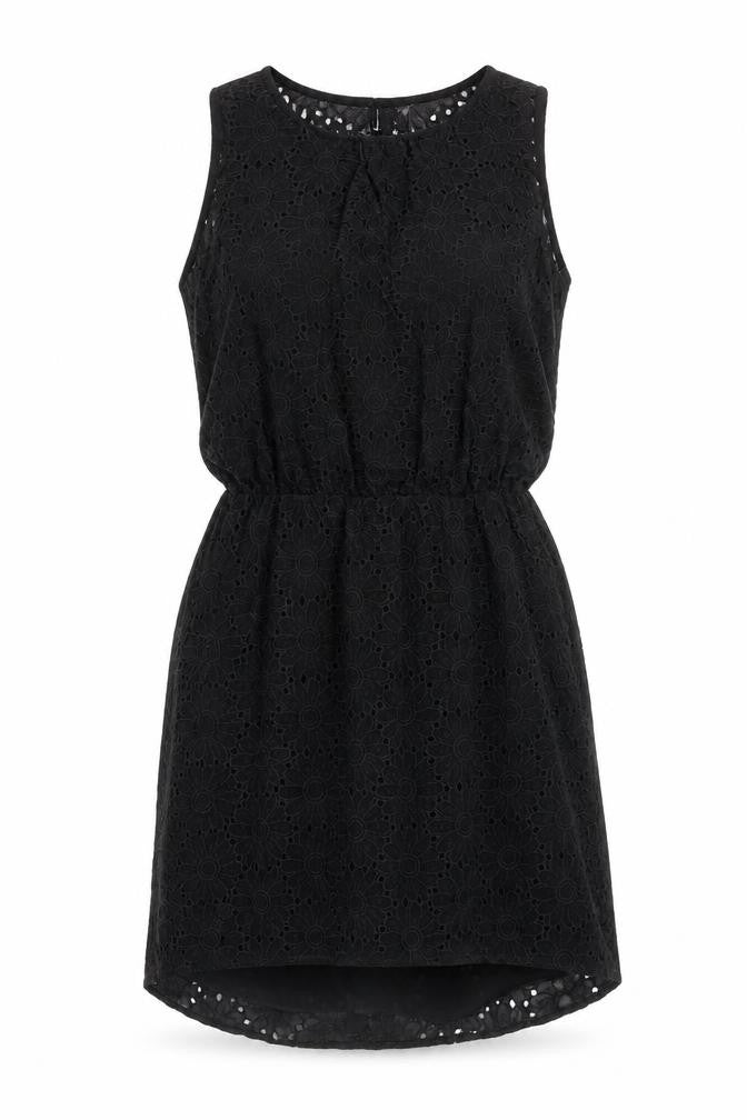 Untold Women’s Black Sleeveless Floral Embroidered Shift Dress Size 14