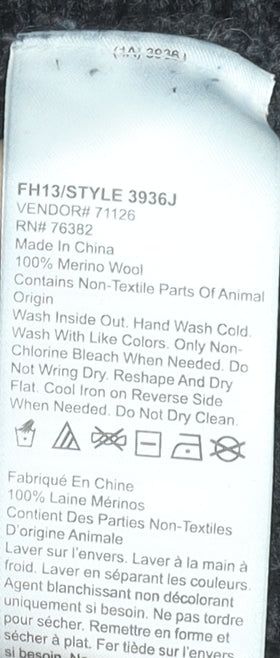 Timberland Women's Grey 100% Merino Wool Cable Knit Jumper S