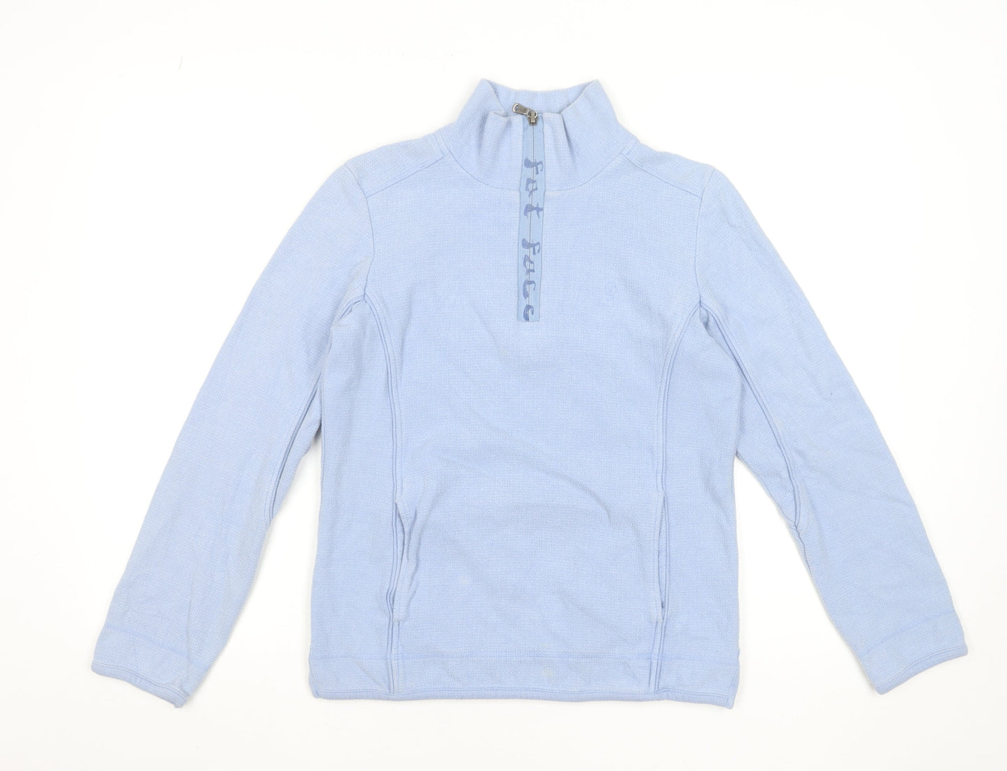Fat Face Women Blue Size 8 1/4 Zip Pullover Sweatshirt