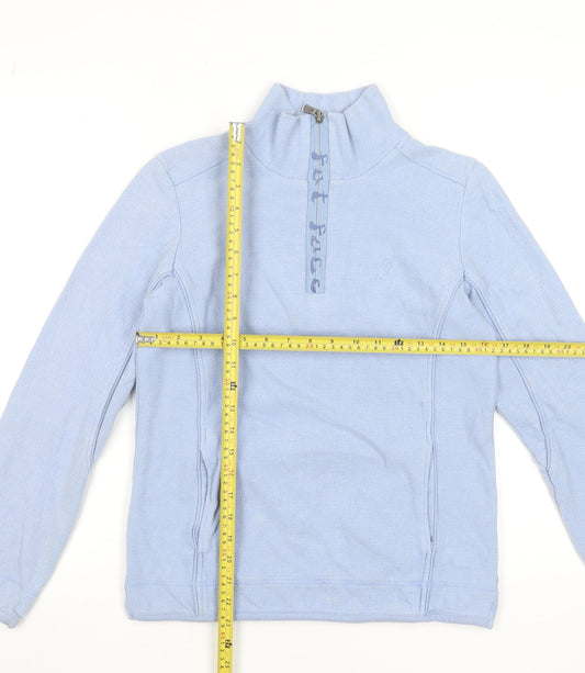 Fat Face Women Blue Size 8 1/4 Zip Pullover Sweatshirt