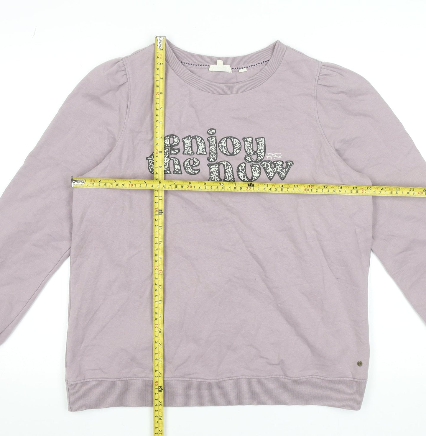 Fat Face Womens Purple Cotton Blend Pullover Sweatshirt UK 12
