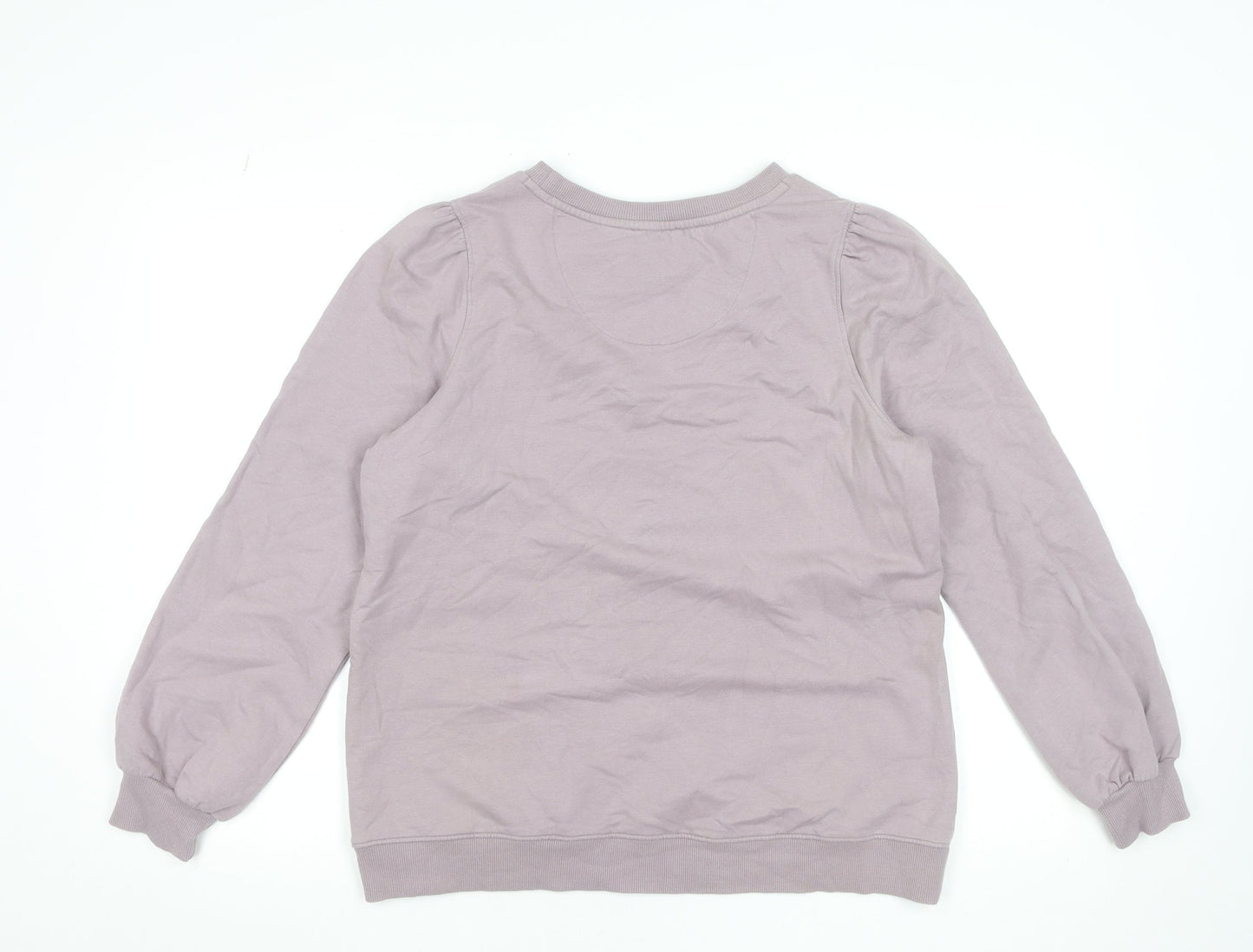 Fat Face Womens Purple Cotton Blend Pullover Sweatshirt UK 12