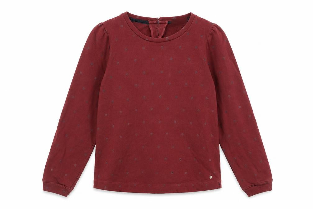 FatFace Womens Red Polka Dot Long Sleeve Pullover Sweatshirt Size 10