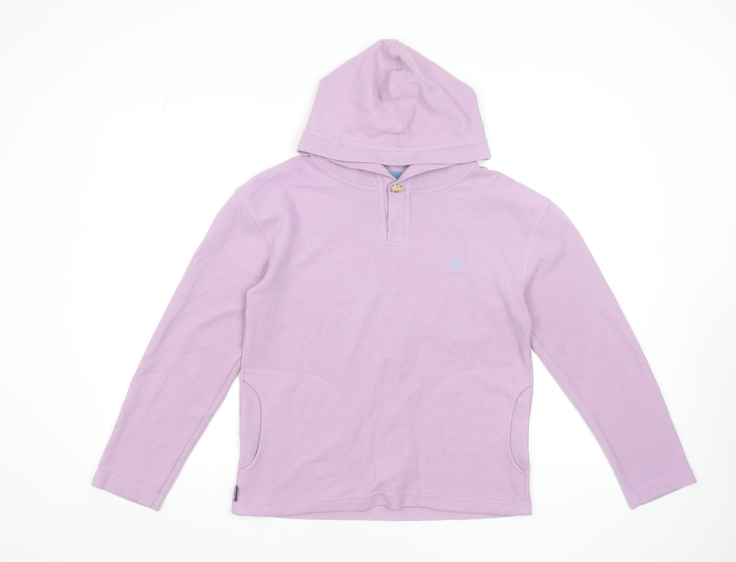 Fat Face Women's Purple Size 10 Henley Hoodie Cotton Blend