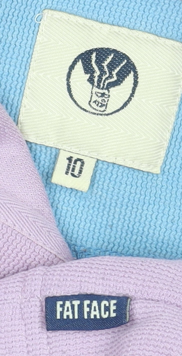 Fat Face Women's Purple Size 10 Henley Hoodie Cotton Blend