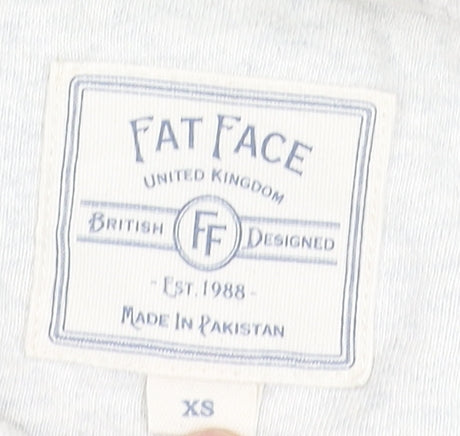 FatFace Womens Grey XS Pullover Hoodie Cotton Blend Casual