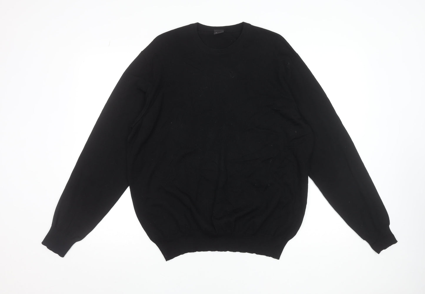 Hugo Boss Men's Black Virgin Wool Crew Neck Jumper Size L