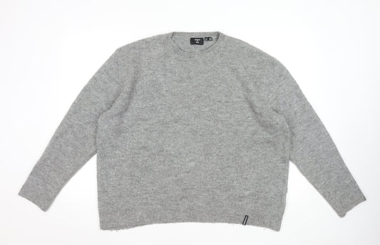 Superdry Women’s Grey Wool Blend Crew Neck Jumper Size 14