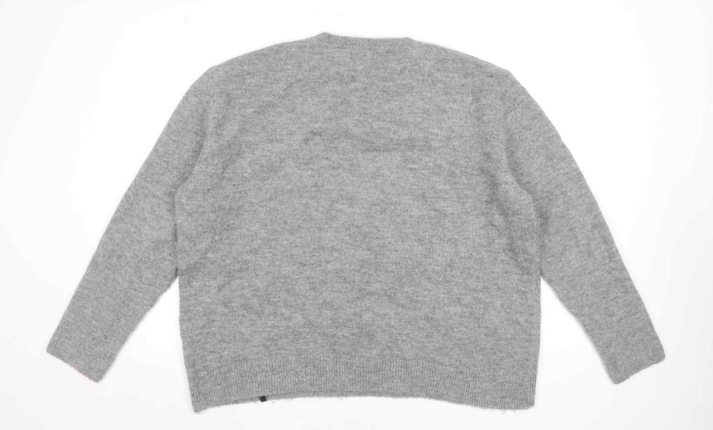 Superdry Women’s Grey Wool Blend Crew Neck Jumper Size 14