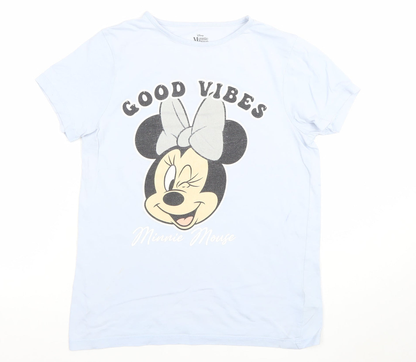 Disney Minnie Mouse Blue Teens Crew Neck T-Shirt 11-12Y