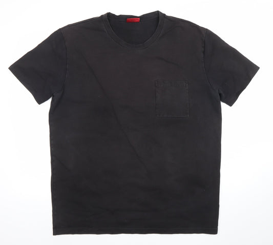 Hugo Boss Mens Black Cotton Crew Neck Short Sleeve T-Shirt XXL