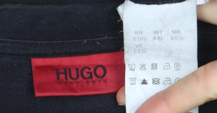 Hugo Boss Mens Black Cotton Crew Neck Short Sleeve T-Shirt XXL