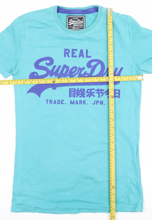 Superdry Men’s Blue Small Crew Neck Graphic Print T-Shirt