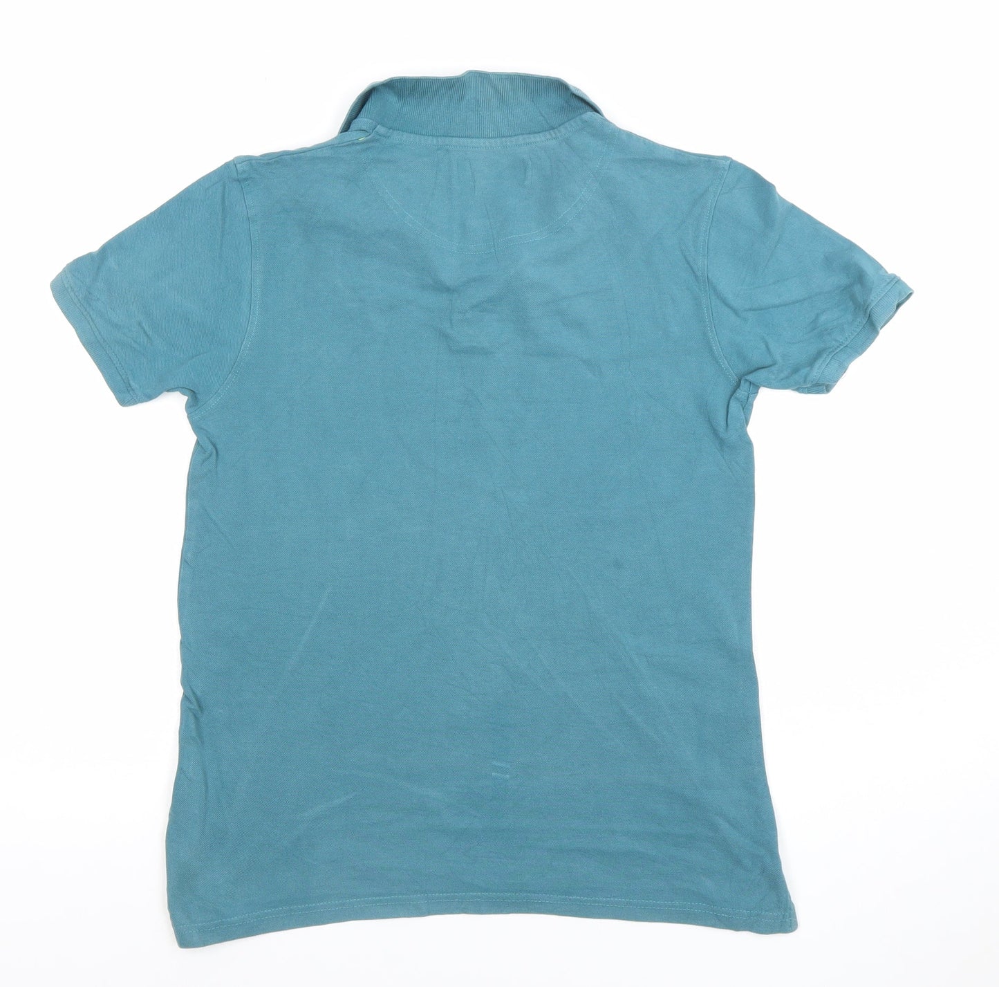 Lyle & Scott Boys Blue Cotton Polo Shirt 12-13 Years Short Sleeve Top