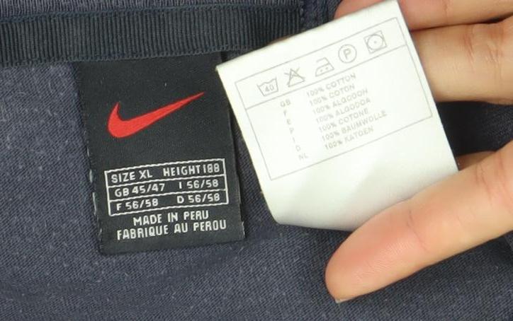 Nike Men’s Blue Cotton Short Sleeve Crew Neck T-Shirt XL