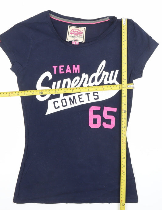 Superdry Women's Blue Small Crew Neck T-Shirt