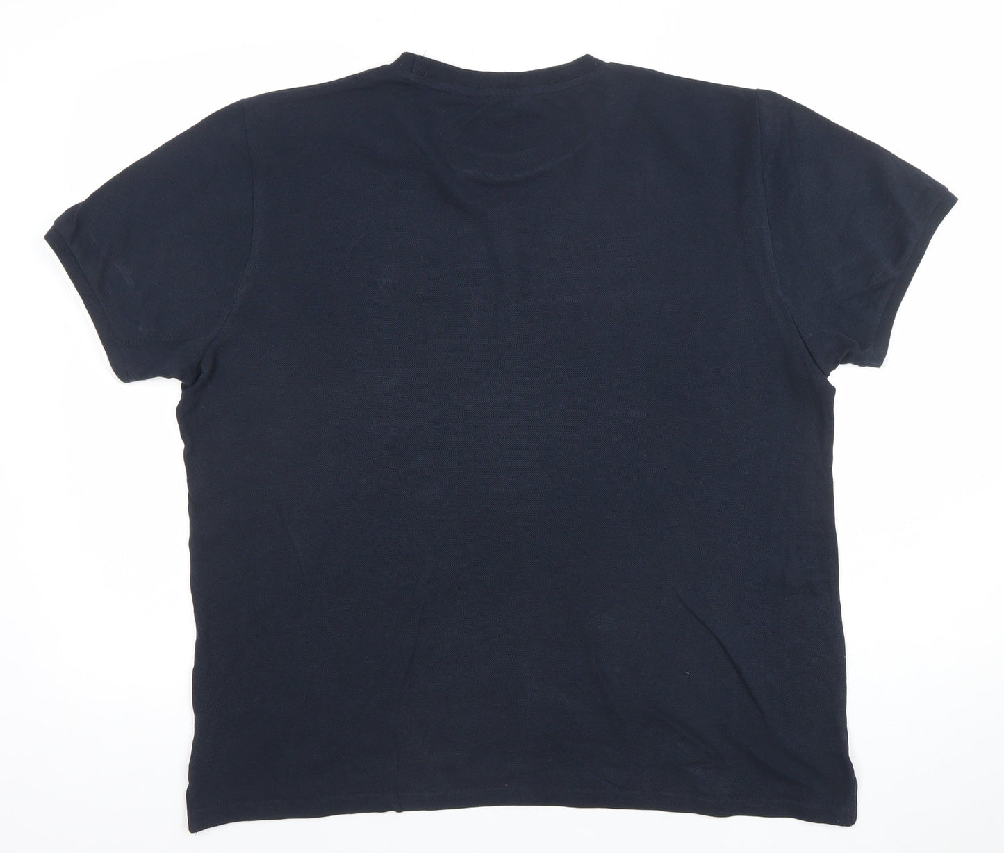Nines Collection Men's Blue Cotton Crew Neck T-Shirt Size L
