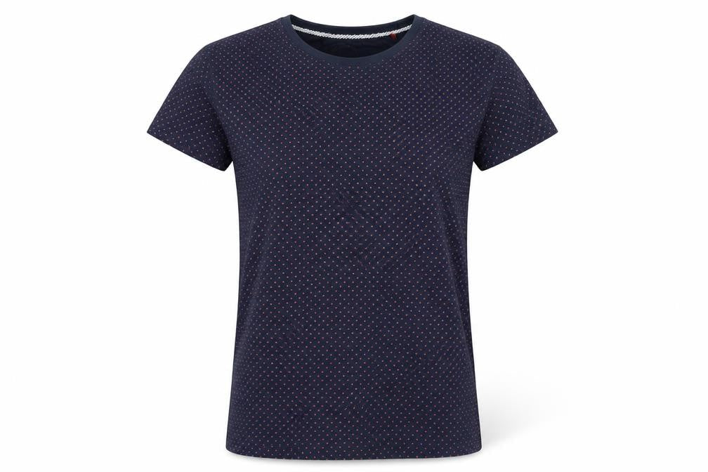 Denim & Flower Blue Polka Dot Cotton T-Shirt Unisex S