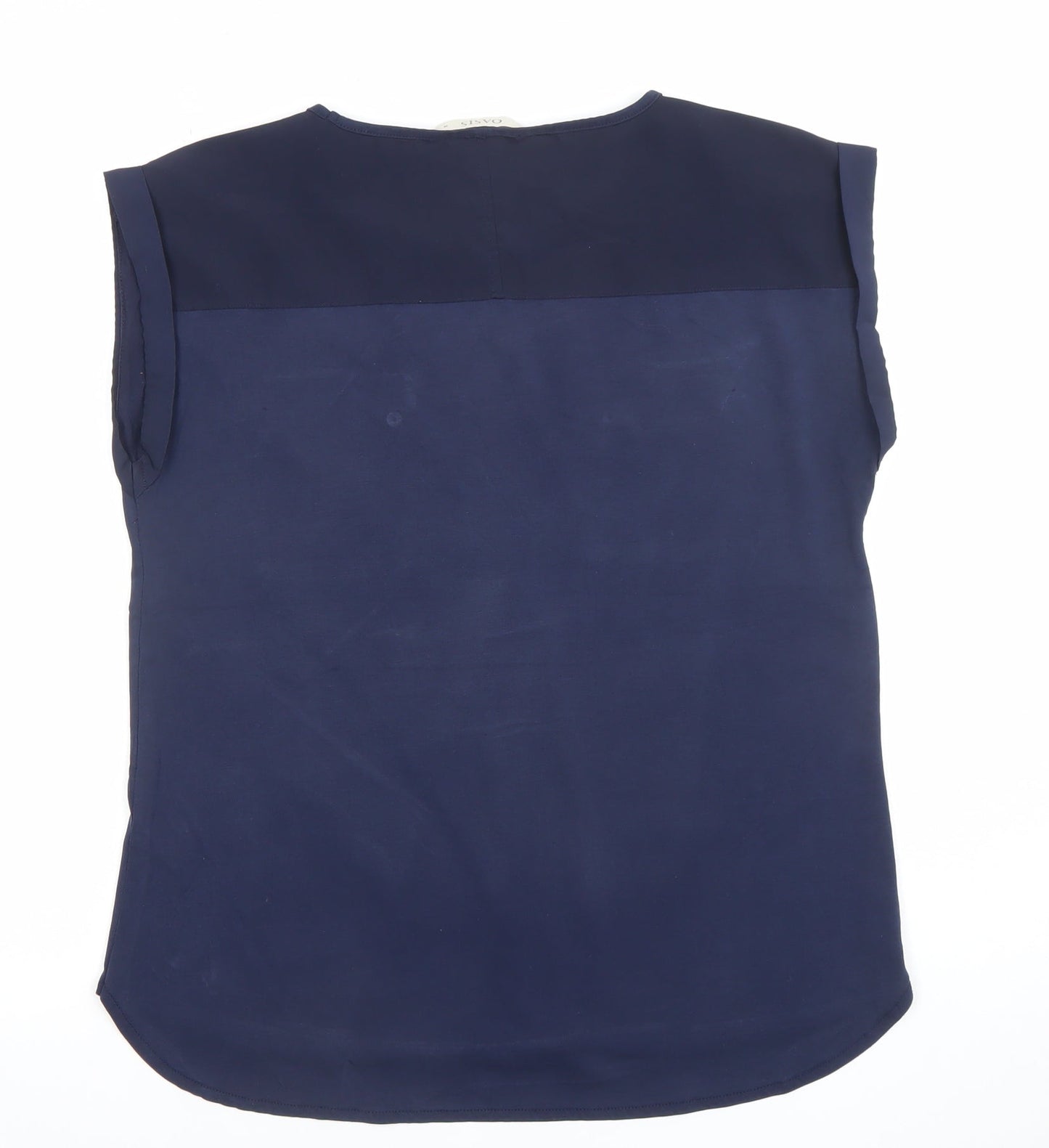 Oasis Women's Blue Sleeveless Chiffon Blouse Size M