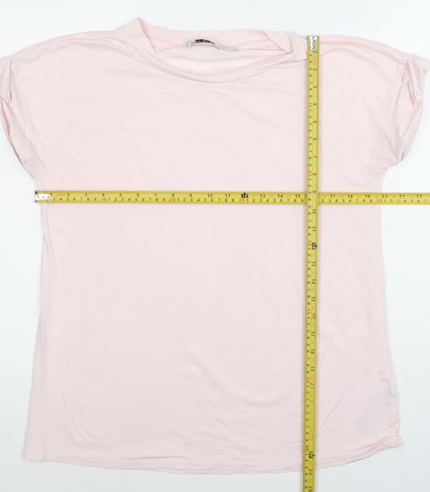 AllSaints Women’s Pink Cotton Modal Crew Neck Relaxed T-Shirt M