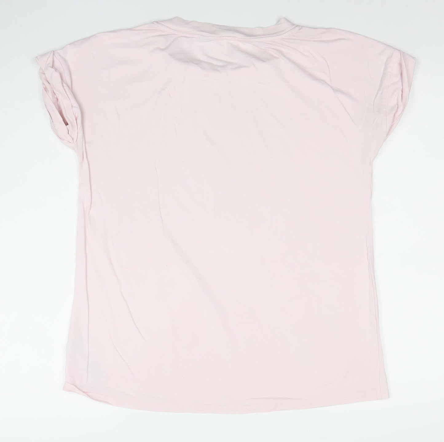 AllSaints Women’s Pink Cotton Modal Crew Neck Relaxed T-Shirt M