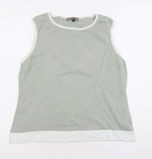 Jaeger Women’s Green Cotton Sleeveless Tank Top M
