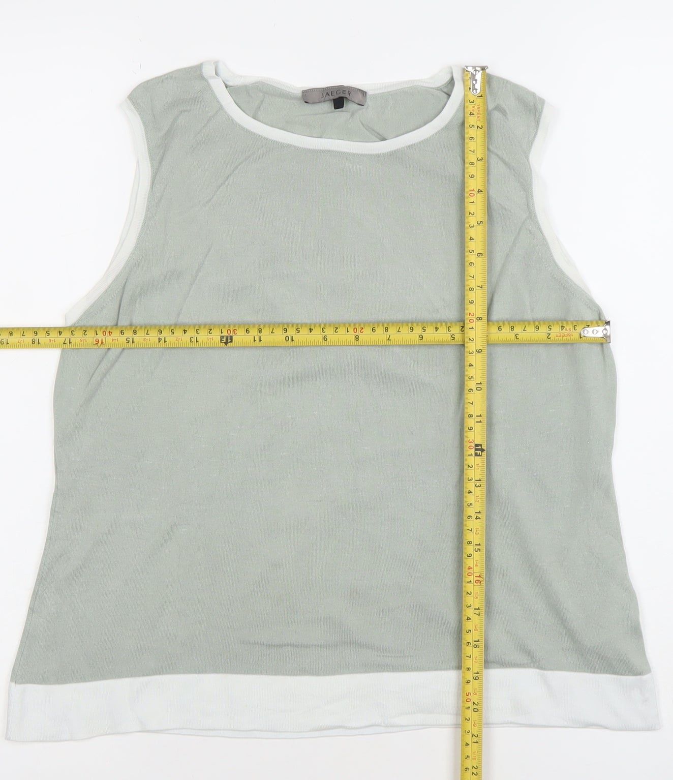 Jaeger Women’s Green Cotton Sleeveless Tank Top M