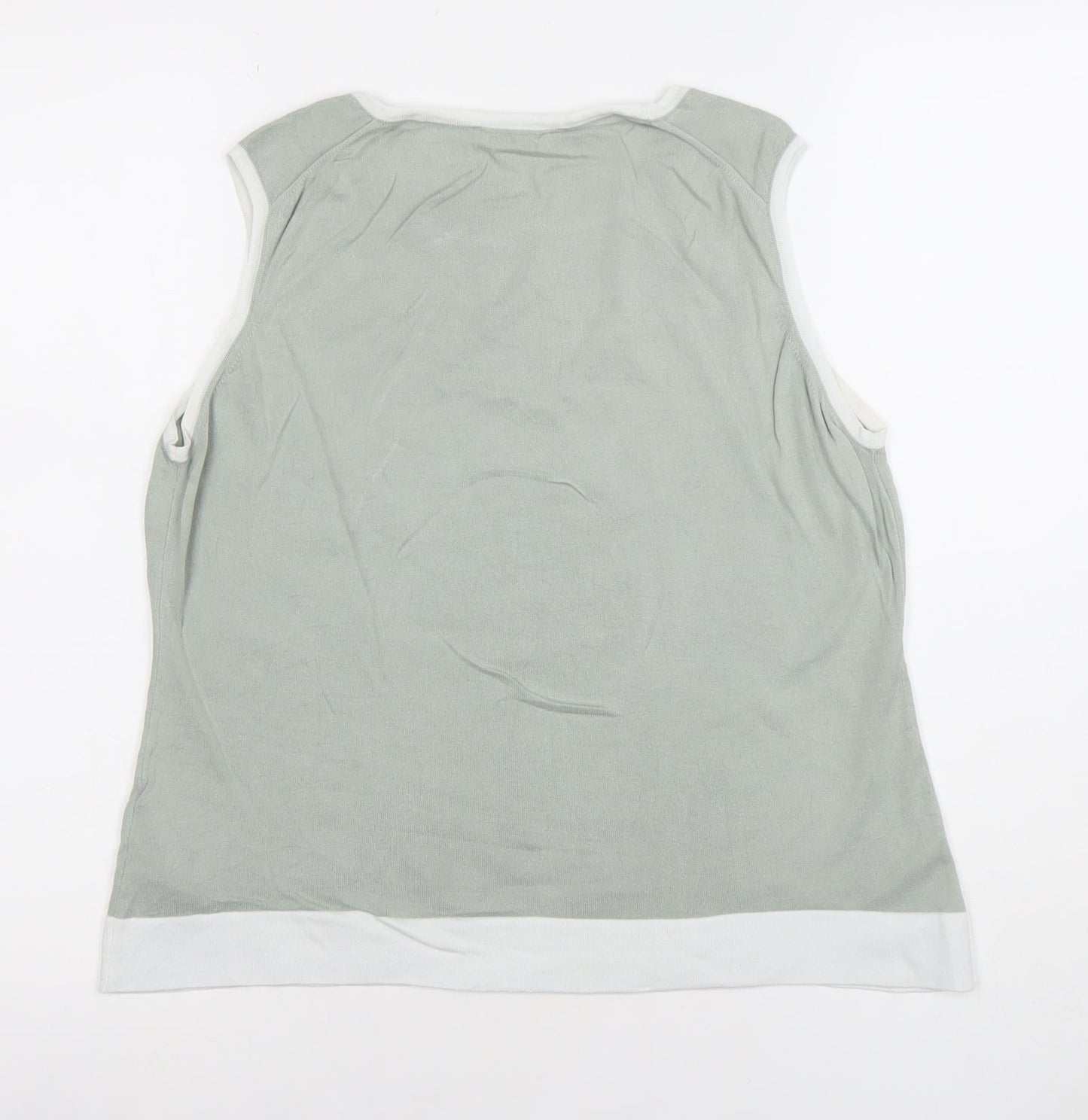 Jaeger Women’s Green Cotton Sleeveless Tank Top M