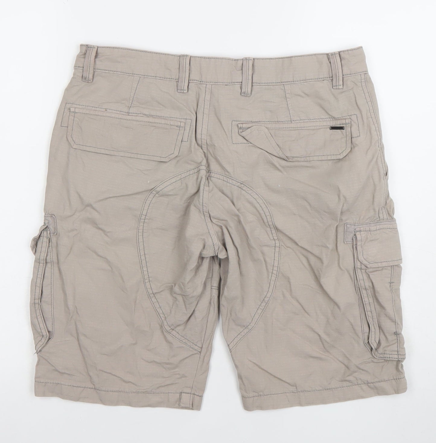 Diesel Men's Beige Cargo Shorts Size 32 Cotton Casual Workwear