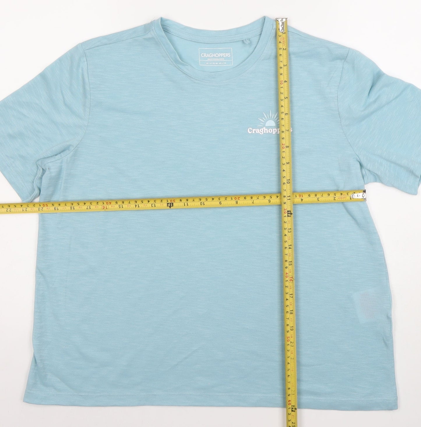 Craghoppers Womens Blue Short Sleeve Quick Dry T-Shirt Size 14