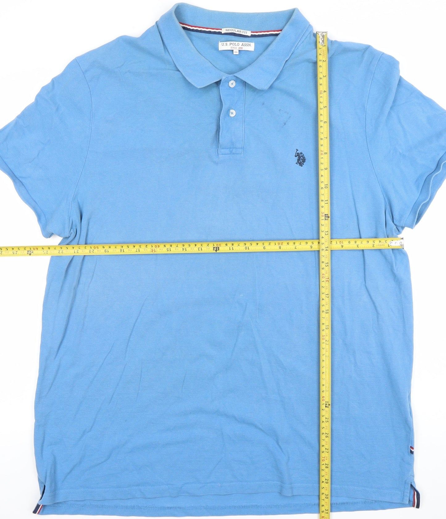 U.S. Polo Assn. Men's Blue Regular Fit 3XL Cotton Polo Shirt