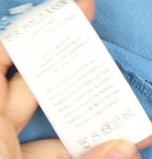 U.S. Polo Assn. Men's Blue Regular Fit 3XL Cotton Polo Shirt