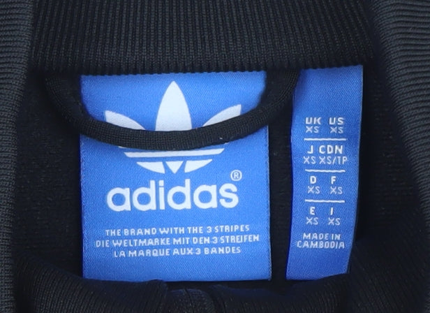 Adidas Men's Black XS Full Zip Sweatshirt Jacket with Logo