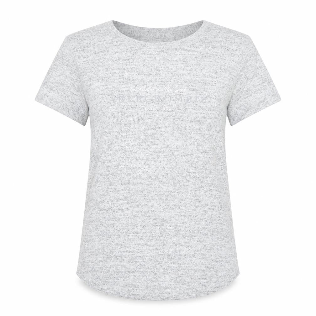 Womens UK Size S Abercrombie & Fitch Grey Viscose Blend T-Shirt