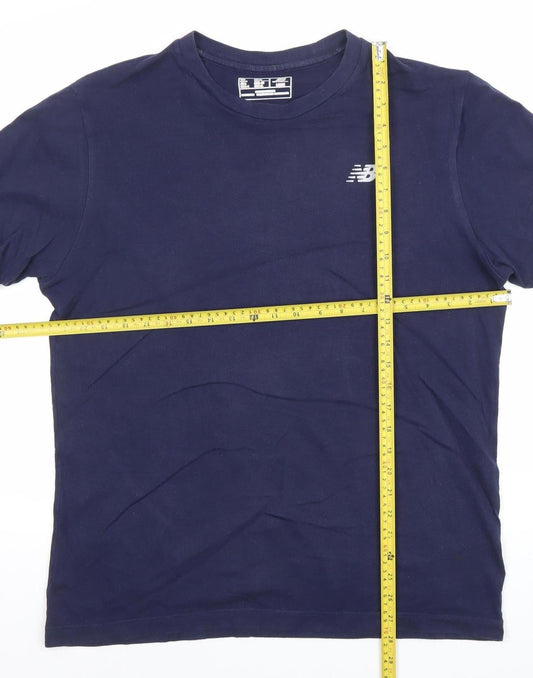 New Balance Men's Blue Large Crew Neck Sports T-Shirt