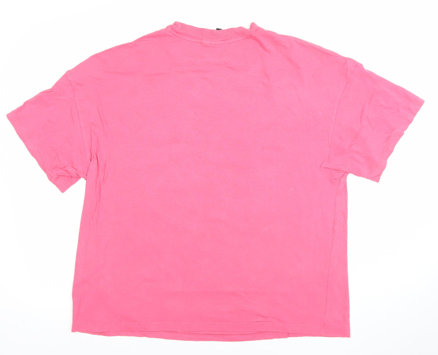 H&M Divided Men's Pink Graphic Short Sleeve Crew Neck T-Shirt XS