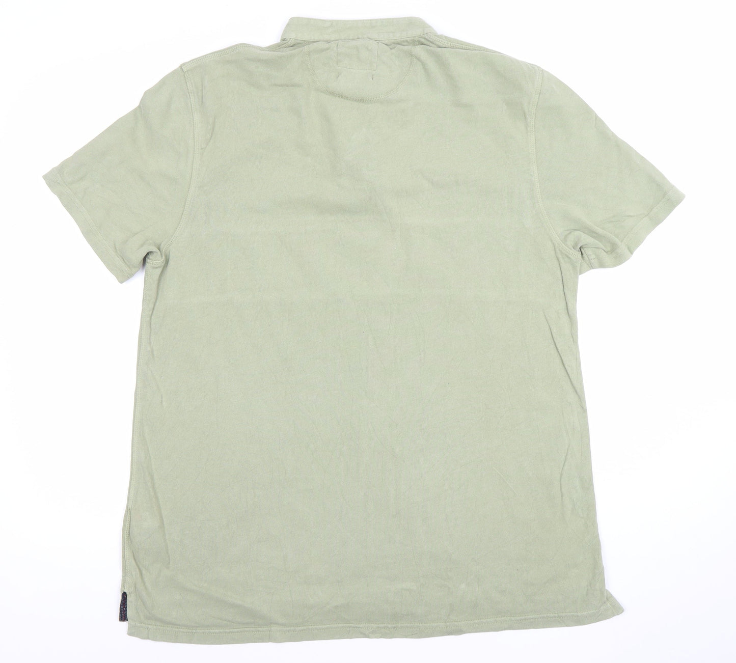 White Stuff Men's Green Cotton Short Sleeve Polo Shirt Size M