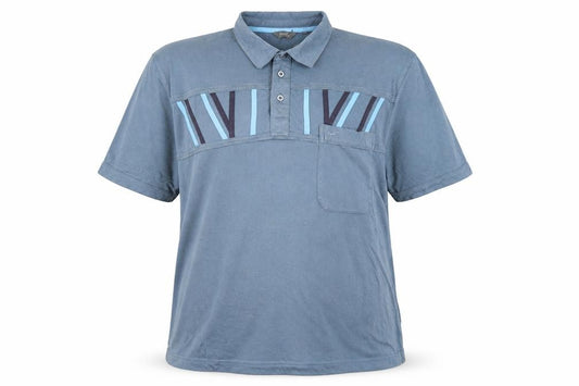 Wolsey Men's Blue 2XL Geometric Cotton Blend Polo Shirt