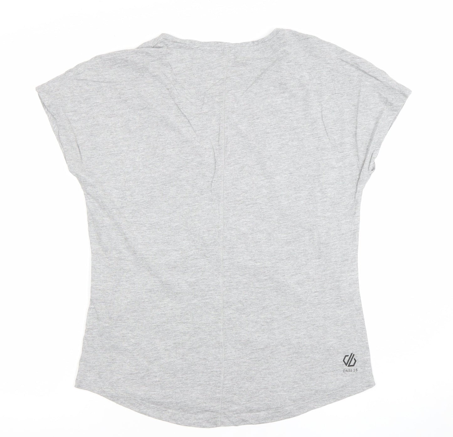 Dare 2B Women's Grey V-Neck Motivational Cotton T-Shirt Size 12