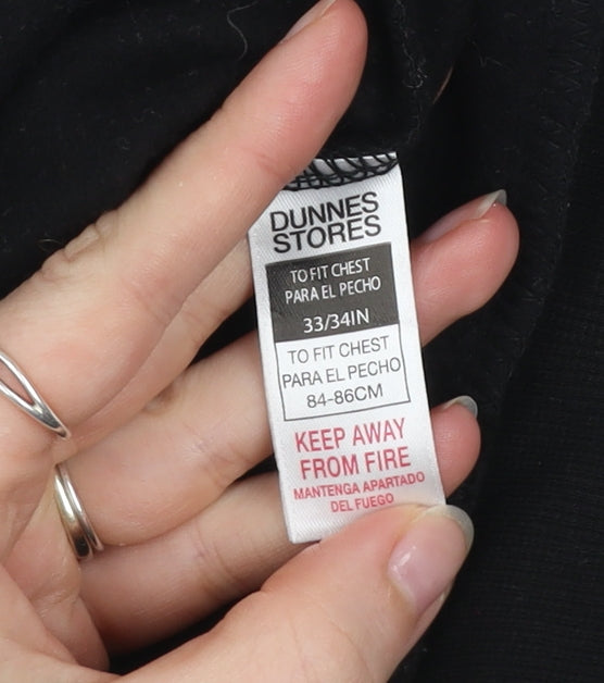 Dunnes Stores Womens Black New York Hoodie Size M Cotton Blend