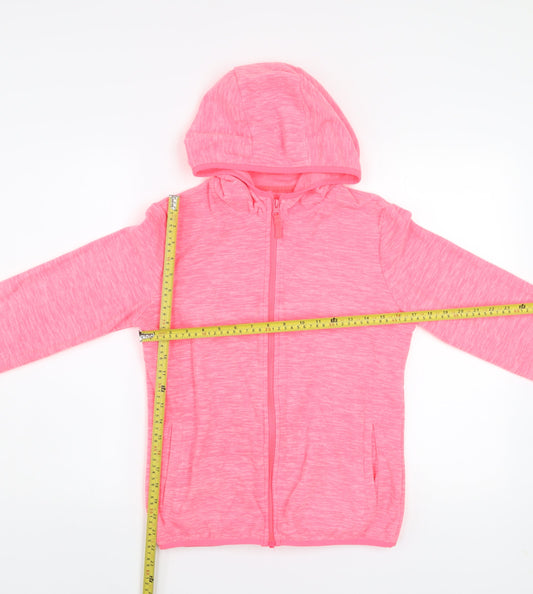 Dunnes Stores Women's Pink Hooded Full Zip Activewear Jacket Size 10