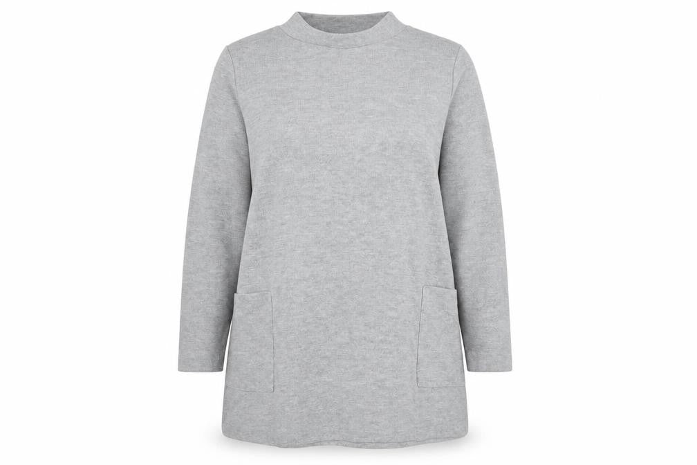 Marks and Spencer Women’s Grey Knit Shift Dress Size 18 Long Sleeve Casual